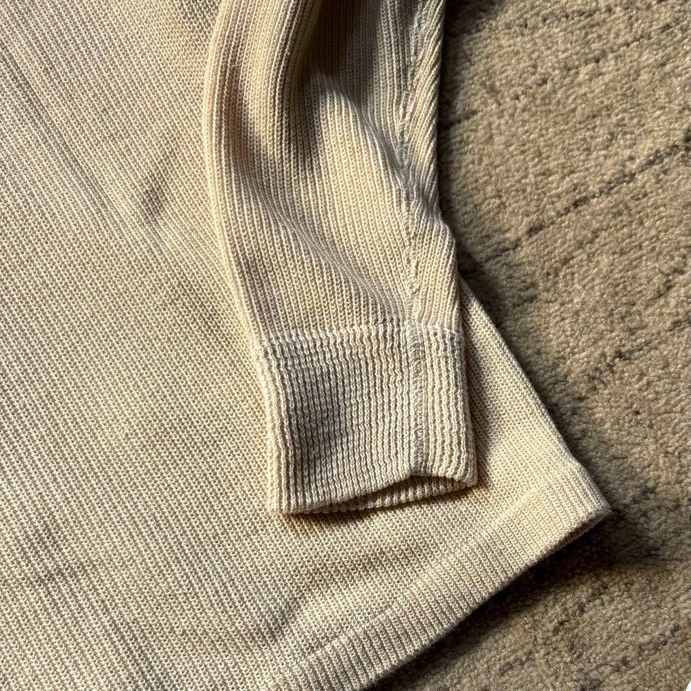 RRL Ralph Lauren Double RL Beige Men's shawl collar Linen Cardigan size -L - Picture 6 of 7